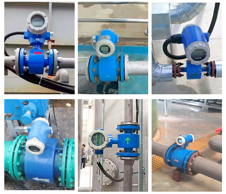 一體型電磁流量計現場安裝使用圖